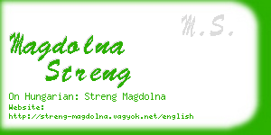 magdolna streng business card